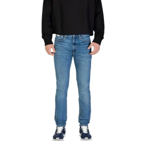 Calvin Klein Jeans Jeans Uomo Blu in Cotone 60% Cotone Organico 20% Poliestere 12% Elastomultiestere 6% Elastan 2% con Zip e Bottone Tasche Anteriori e Posteriori Autunno/Inverno LV04RB719G