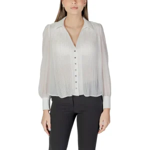 Morgan De Toi Camicia Donna Bianco Manica Lunga Bottoni Scollo a V 100% Poliestere Autunno/Inverno 242-CPLIA
