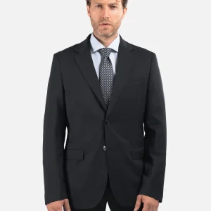 Abito All Season in Twill di Lana Nero