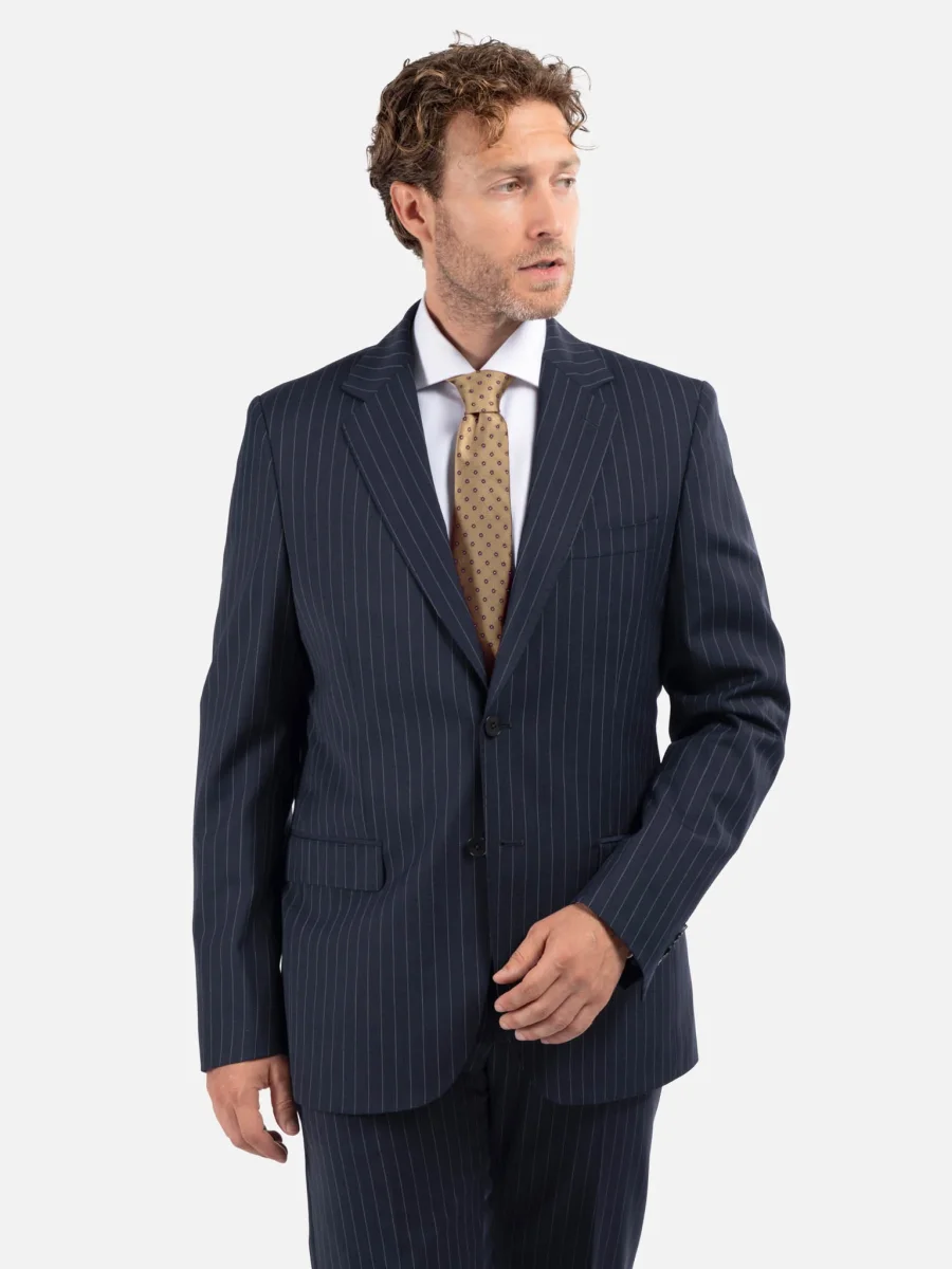 Abito Gessato Blu Scuro All Season