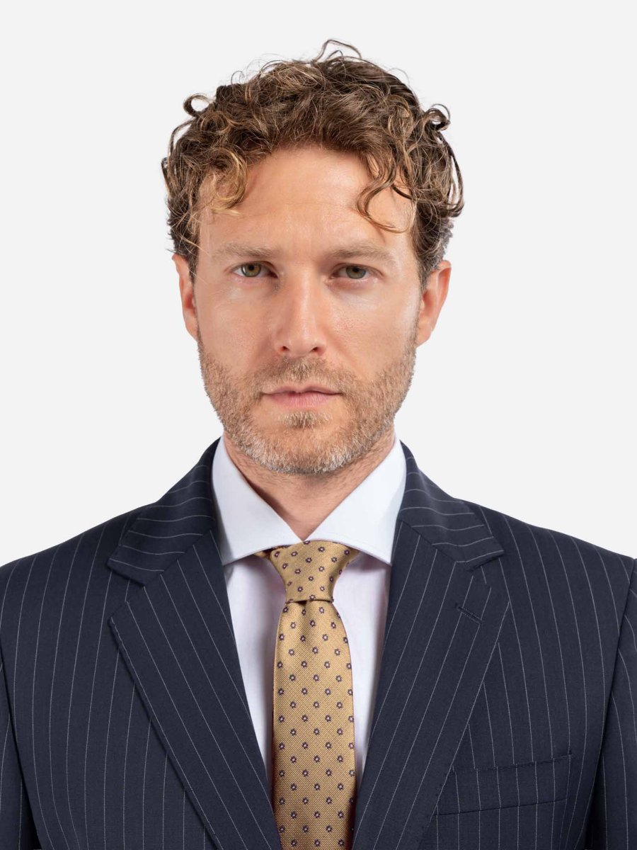 Abito Gessato Blu Scuro All Season - immagine 3