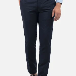 Pantalone Blu Slim Fit in Lana All Season