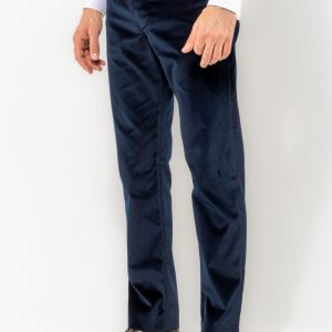 Pantaloni Sardi Uomo Shardana Velluto Liscio Blu