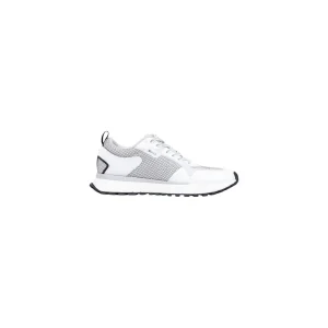 Boss Sneakers Uomo Bianche con Lacci - Sneakers Poliestere Basse Sportive
