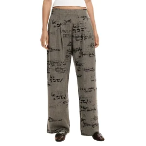 Desigual Pantaloni a quadri con lettering Donna 26SWPW39