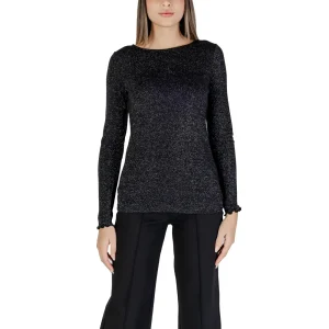 Street One Maglia Donna Nera in 82% Viscosa 10% Lurex 8% Poliammide a Manica Lunga con Scollo Tondo 321982