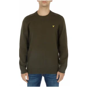 Lyle & Scott Maglia Uomo Verde Stampa Manica Lunga Cotone 100% Autunno Inverno KN1925V