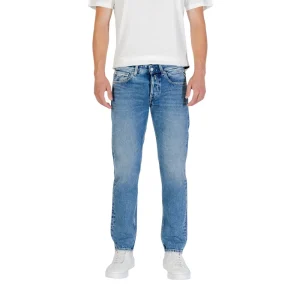 Replay Jeans Uomo Azzurri Effetto Consumato in Cotone 100% con Zip e Bottone Tasche Anteriori e Posteriori MA972.000.886 0C2