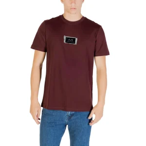 Antony Morato T-Shirt Uomo Bordeaux Stampa Manica Corta Scollo Tondo 100% Cotone Primavera/Estate MMKS02575-FA100240