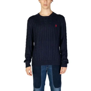 U.s. Polo Assn. Maglia Uomo Blu Maniche Lunghe Scollo Tondo Cashmere 10% Cotone 90% US40 173005