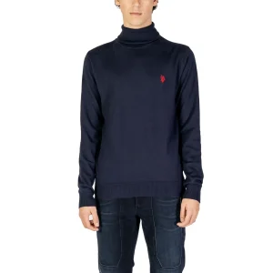 U.s. Polo Assn. Maglia Uomo Blu Maniche Lunghe Scollo Alto Cashmere 10% Cotone 90% US40 173008
