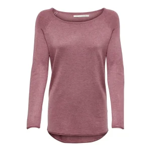 Only Maglia Donna Rosa Scollo Tondo Manica Lunga Viscosa Poliammide Primavera Estate WH7_27359145_ROSA