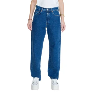Replay Jeans Donna Blu con Zip Bottone Tasche Anteriori Posteriori in Cotone 99% Elastan 1% Autunno/Inverno W9Z1 .000.759 52D
