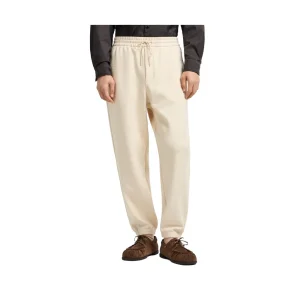 Emporio Armani Pantaloni Uomo Bianchi con Lacci Tasche Anteriori - Pantaloni Cotone Lyocell Elastan