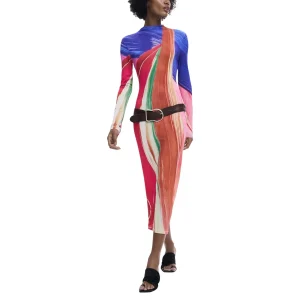 Desigual Abito IN MAGLIA ARTY Donna Maniche Lunghe 26SWVKX4