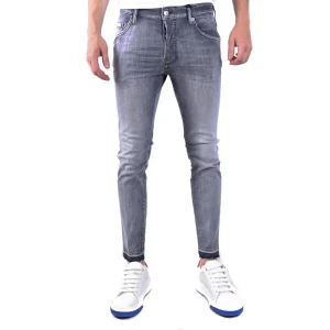 Dsquared2 Jeans Uomo Neri Effetto Consumato in Cotone 92% Elastan 8% con Bottoni Tasche Anteriori e Posteriori V_29503