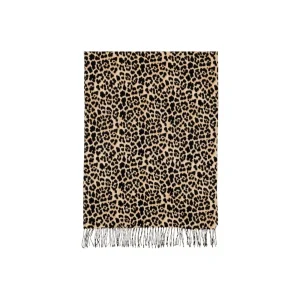 Pieces Sciarpa Donna Beige Leopardata 100% Poliestere Autunno/Inverno 17159757