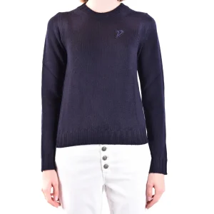 Dondup Maglia Donna Blu in Lana 100% a Manica Lunga con Scollo Tondo Autunno/Inverno V_30036