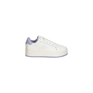 Tommy Hilfiger Jeans Sneakers Donna Bianche Lacci Pelle 90% Poliuretano 10% Primavera Estate EN0EN02918