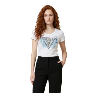 Guess T-Shirt SS CN FLOWER TRIANGLE TEE Maniche Corte Donna W6GI12 K3027
