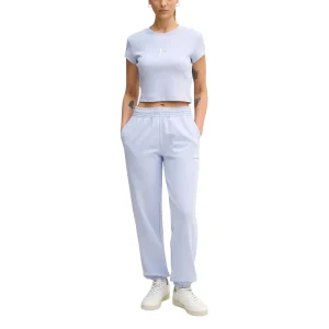 Calvin Klein Jeans T-Shirt Donna Azzurro Maniche Corte Scollo Tondo Cotone 95% Elastan 5% Primavera Estate WH7_15754800132_PALE_BLUE