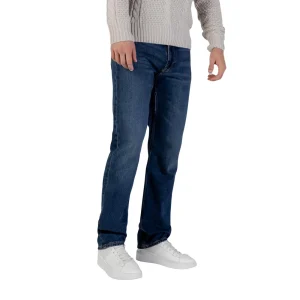 Calvin Klein Jeans Jeans Uomo Blu in Cotone 99% Elastan 1% con Zip e Bottone Tasche Anteriori e Posteriori LV04LB782G