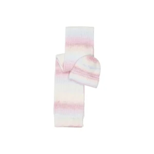 Pieces Cappello con Sciarpa Donna Rosa Righe 58% Acrilico 4% Lana 9% Nylon 29% Poliestere Autunno/Inverno 17160967