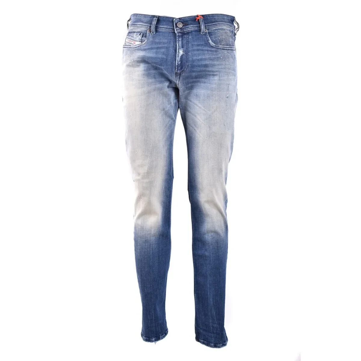 Diesel Jeans Uomo Blu Effetto Consumato in Cotone 100% con Zip e Bottone Tasche Anteriori e Posteriori Autunno/Inverno V_29504 - immagine 4