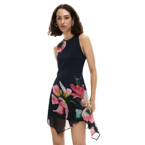 Desigual Abito corto ASIMMETRICO A FIORI Donna 26SWVW46