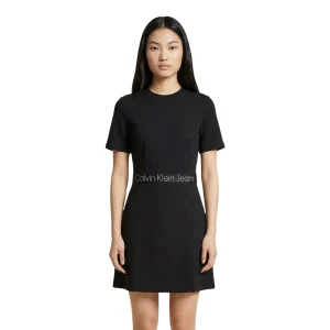 Calvin Klein Jeans Abito corto di maglina TAPE MILANO SHORT SLEEVE Donna LV047F290G