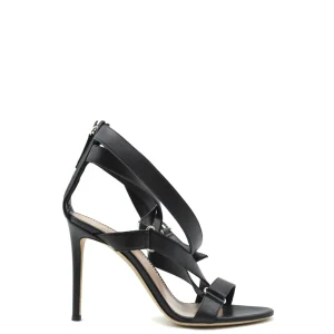 Giuseppe Zanotti Sandali Donna Nero Cerniera Tacco a Spillo Punta Aperta 100% Pelle Primavera/Estate B_38429