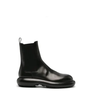 Jil Sander Stivali Uomo Neri Stivaletti 100% Pelle Autunno/Inverno EBO_1459