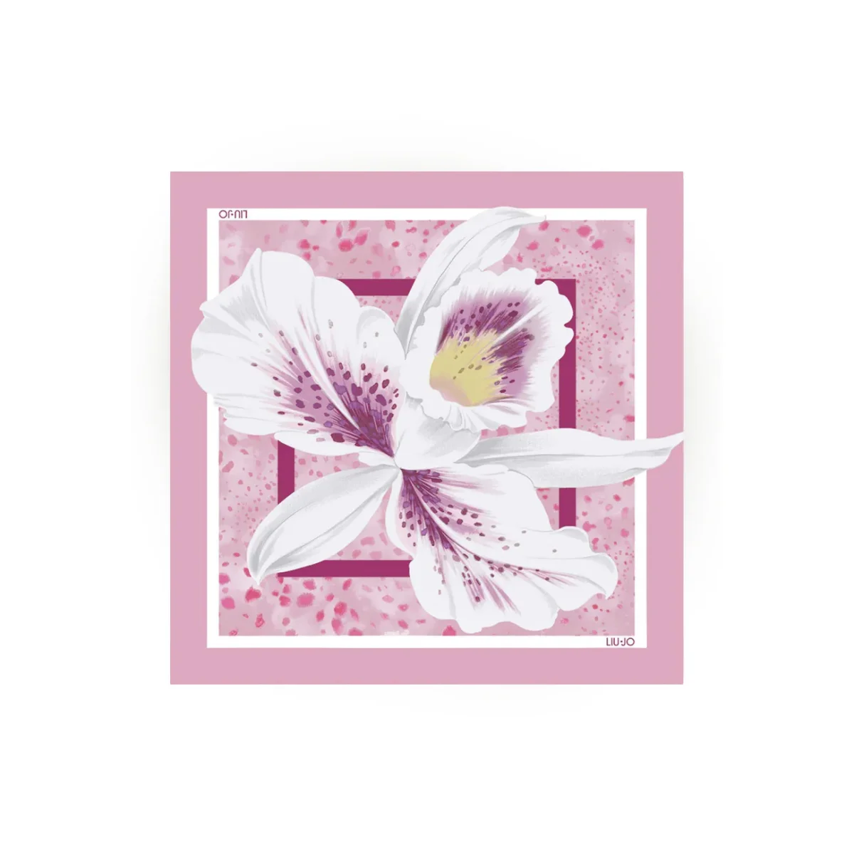 Liu Jo Sciarpa PASHMINA FOULARD FLOWERS 70X70 cm Donna 2A6053 T2745 - immagine 6