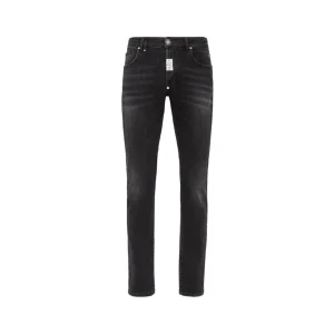 Philipp Plein Jeans Donna Neri con Zip Bottone Tasche Anteriori Posteriori in Cotone 98% Elastan 2% Autunno/Inverno EBO_2056