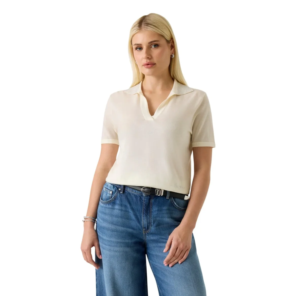 Guess Polo RHINESTONES STORMI maniche corte Donna - immagine 5