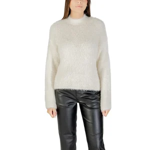 Only Maglia Donna Bianca in Poliestere 100% a Manica Lunga con Scollo Tondo 15350651