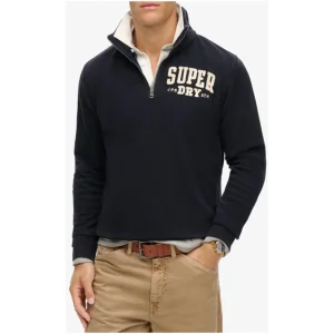 Superdry Felpa Uomo Blu con Stampa Maniche Lunghe in Cotone 100% Autunno/Inverno M2014088A