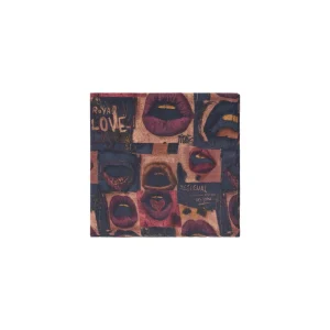 Desigual Sciarpa FOULARD RETTANGOLARE CON BOCCHE E SCRITTE Donna 26SAWA35