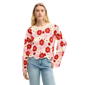 Desigual Maglia FIORI ALL'UNCINETTO Donna 26SWJF38