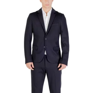 Antony Morato Giacca Uomo Blu Bottoni Bavero Scollo V Profondo Maniche Lunghe 68% Viscosa 27% Poliammide 5% Elastan Primavera/Estate MMJS00078-FA151183