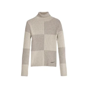 Desigual Maglione a Collo alto a quadri Donna Maniche Lunghe 26SWJFX1