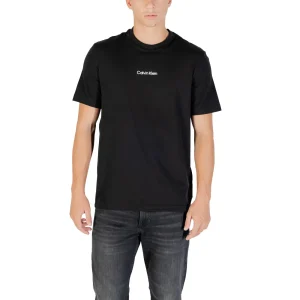 Calvin Klein Sport T-Shirt Uomo Nera Manica Corta Scollo Tondo 57% Cotone 38% Poliestere 5% Elastan Primavera/Estate LVGMF5K100