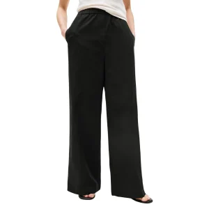Tommy Hilfiger Pantaloni Donna Nero Tasche Anteriori Cotone Organico 100% Autunno Inverno WW0WW45891