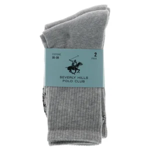 Beverly Hills Polo Club Calze Uomo Grigio Cotone 85% Poliestere 12% Elastan 3% Tutte le Stagioni BHPC997