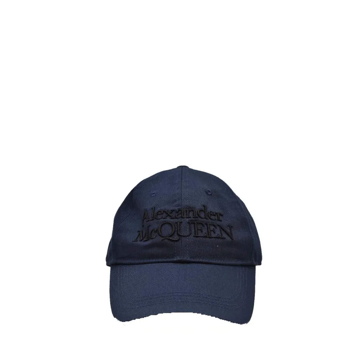 Alexander McQueen Cappello Uomo Blu Monocromo 100% Cotone Baseball Cap Autunno/Inverno BO_851