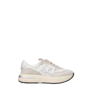 Premiata Sneakers Donna Beige con Lacci - Sneakers Pelle Basse Sportive