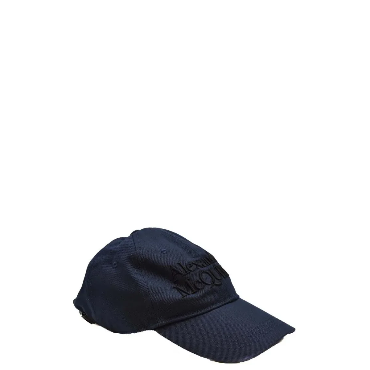 Alexander McQueen Cappello Uomo Blu Monocromo 100% Cotone Baseball Cap Autunno/Inverno BO_851 - immagine 3