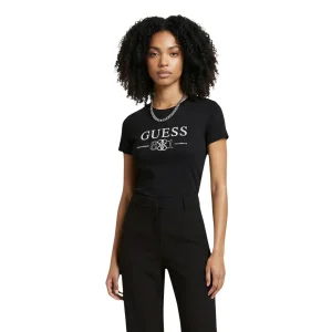 Guess T-Shirt STEFFI con logo ricamato Donna Maniche Corte V6RI13 KD772