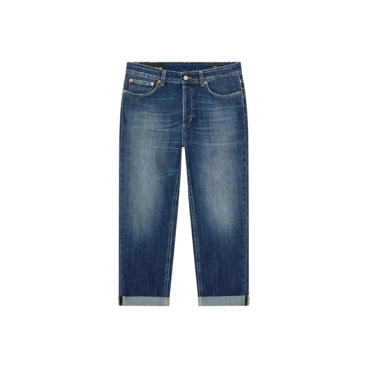 Dondup Jeans Donna Blu con Zip Bottone Tasche Anteriori Posteriori Effetto Consumato in Cotone 99% Elastan 1% Autunno/Inverno B_44740 - immagine 4