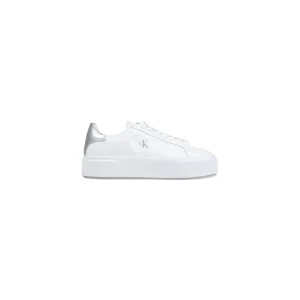 Calvin Klein Sneakers Donna Bianche Lacci Suola Gomma Pelle 100% Primavera Estate YW0YW01929